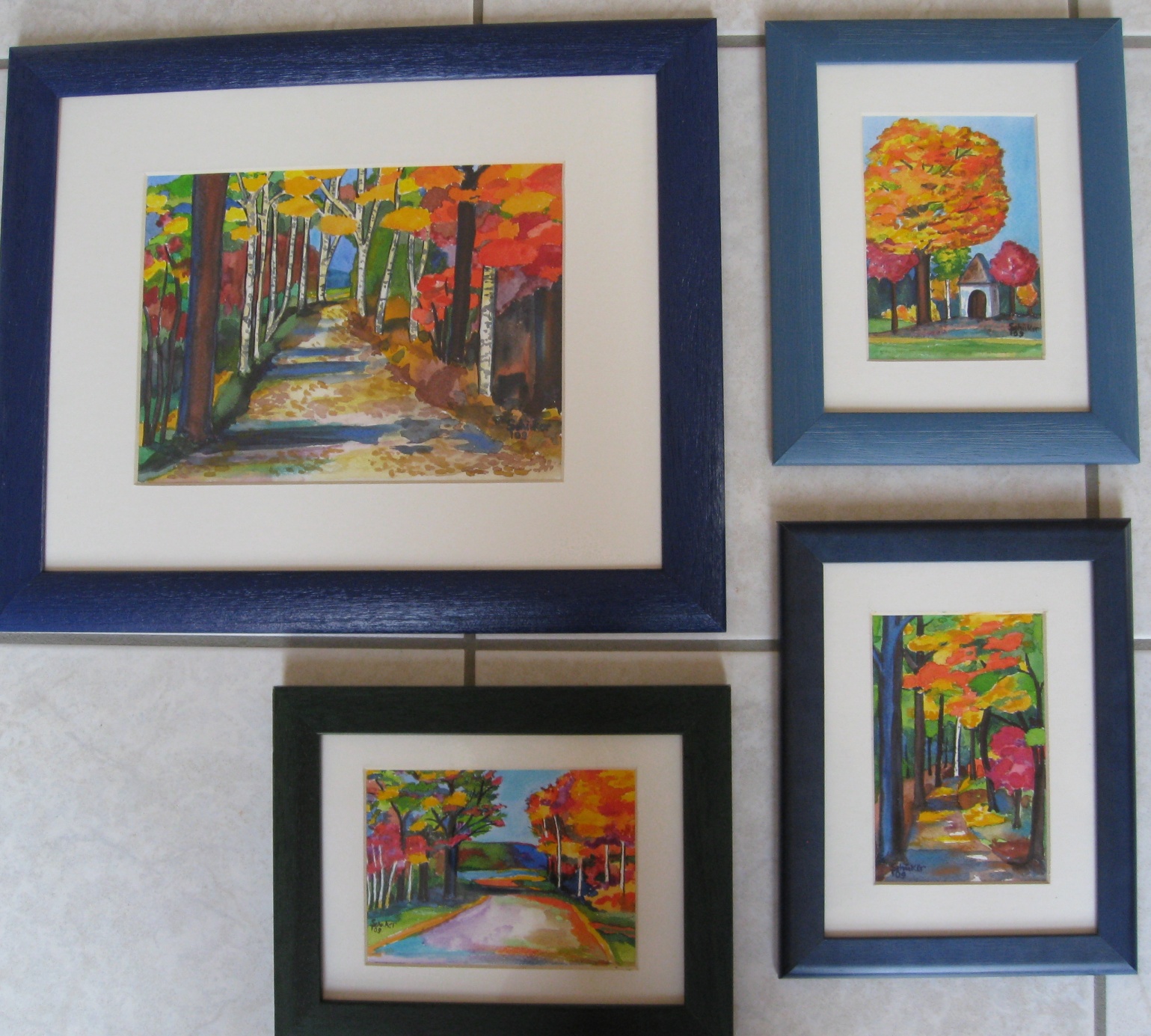 Aquarelle zum Thema Herbst